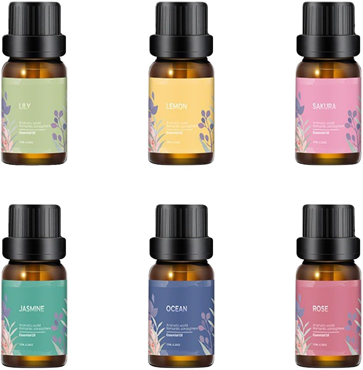 Premium Essential Oil Set (6 Bottles)