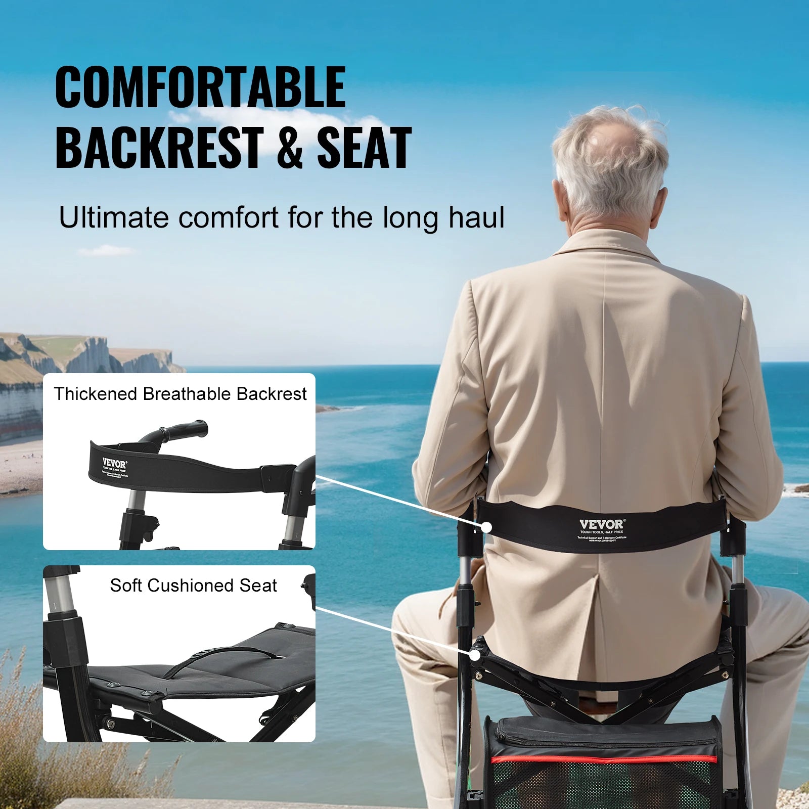 Folding Rollator Walker Seat