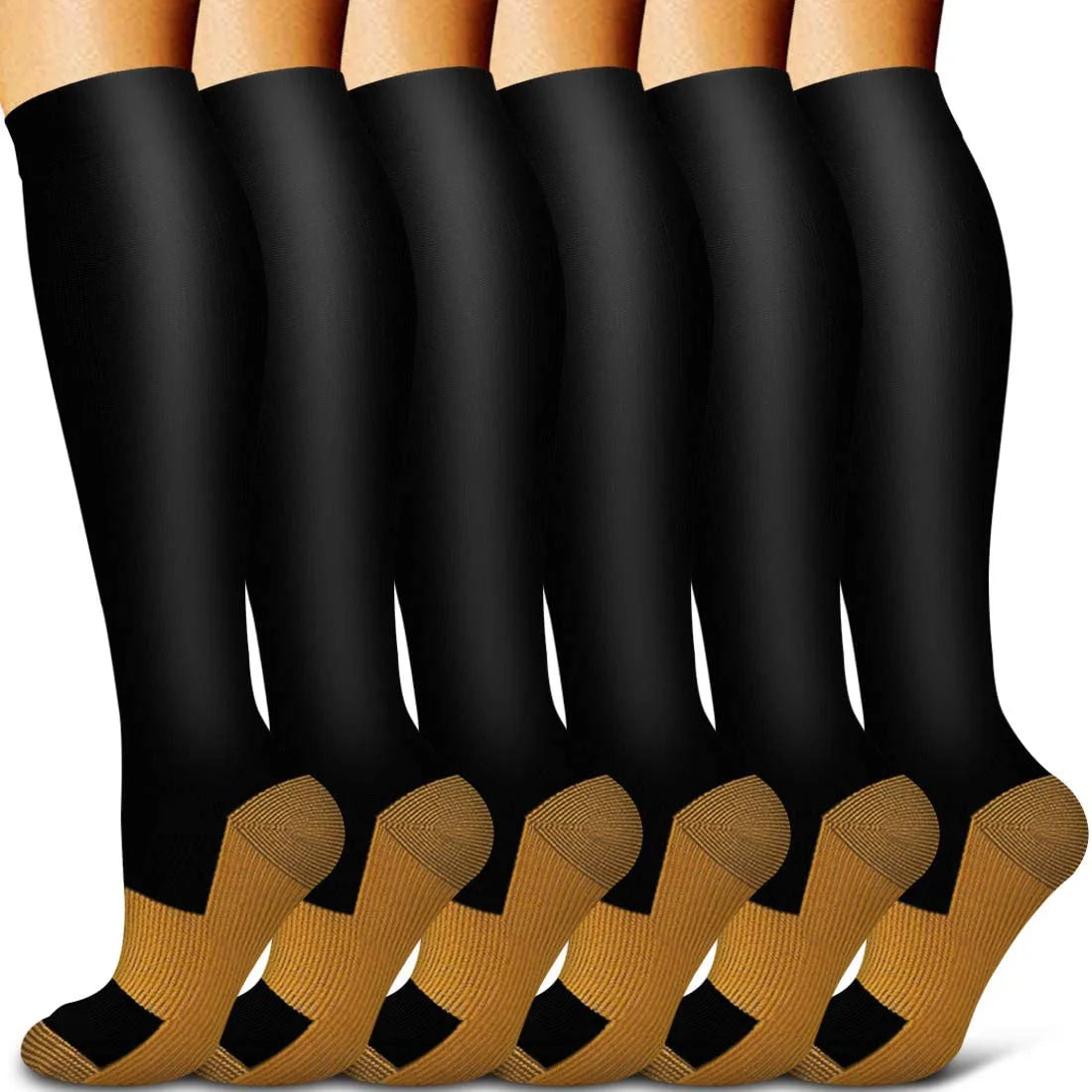 Compression Socks 6 Pairs Set
