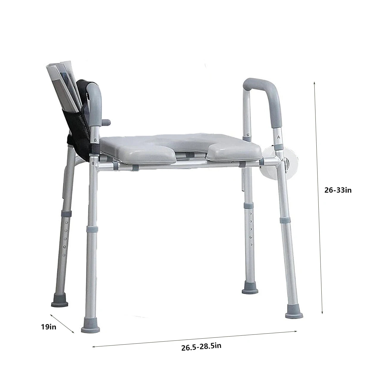 Raised Toilet Seat With Armrest