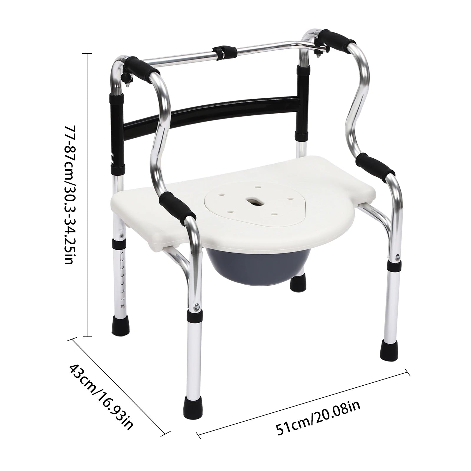 Folding Shower Commode Chair