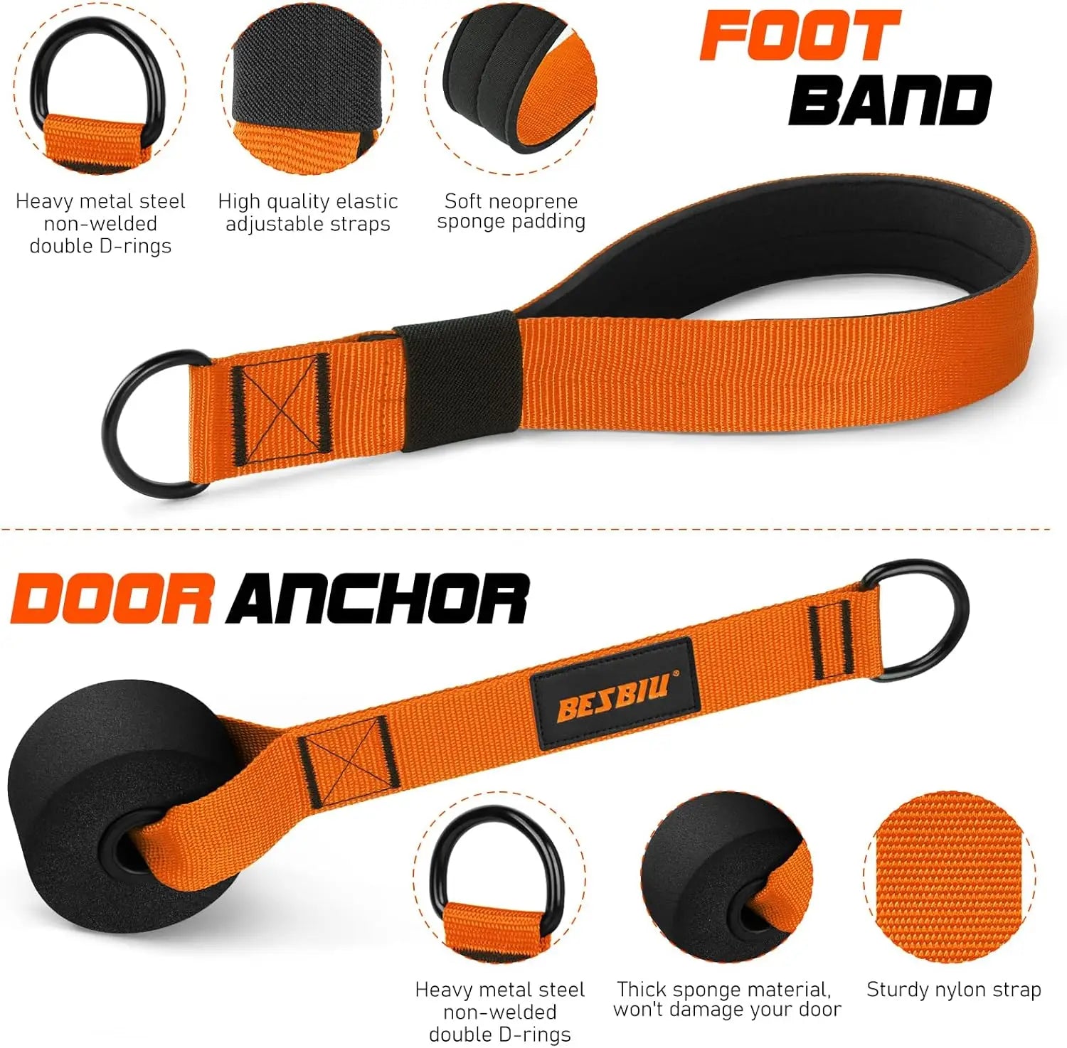 Pilates Bar Equipment Set - Orange