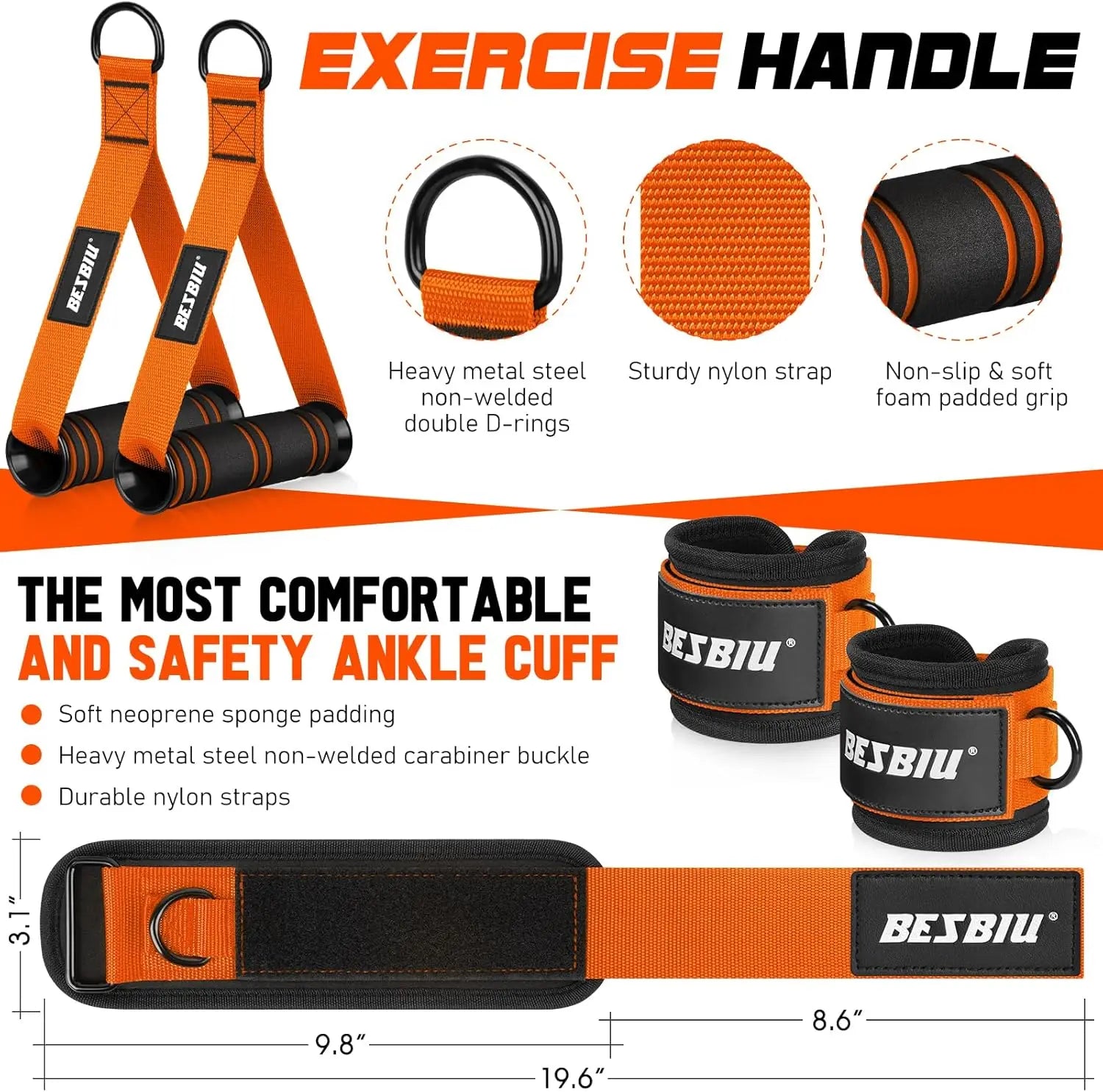 Pilates Bar Equipment Set - Orange