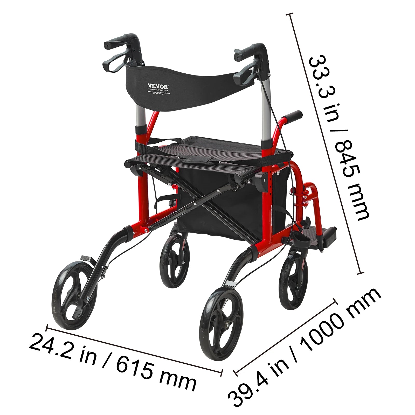 Rollator Walker Transport Chair