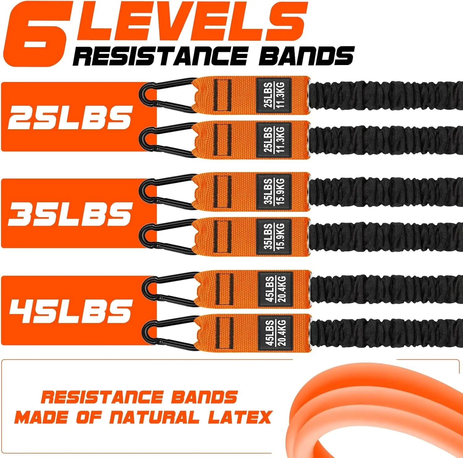 Pilates Bar Equipment Set - Orange