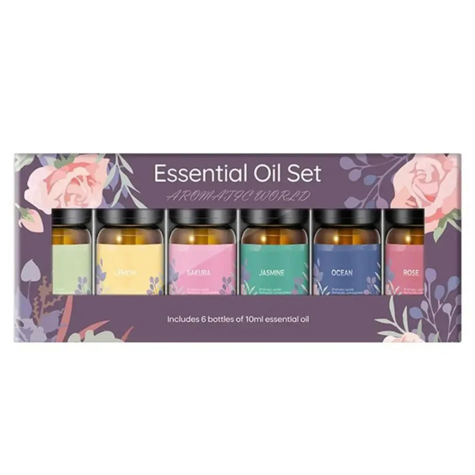 Premium Essential Oil Set (6 Bottles)