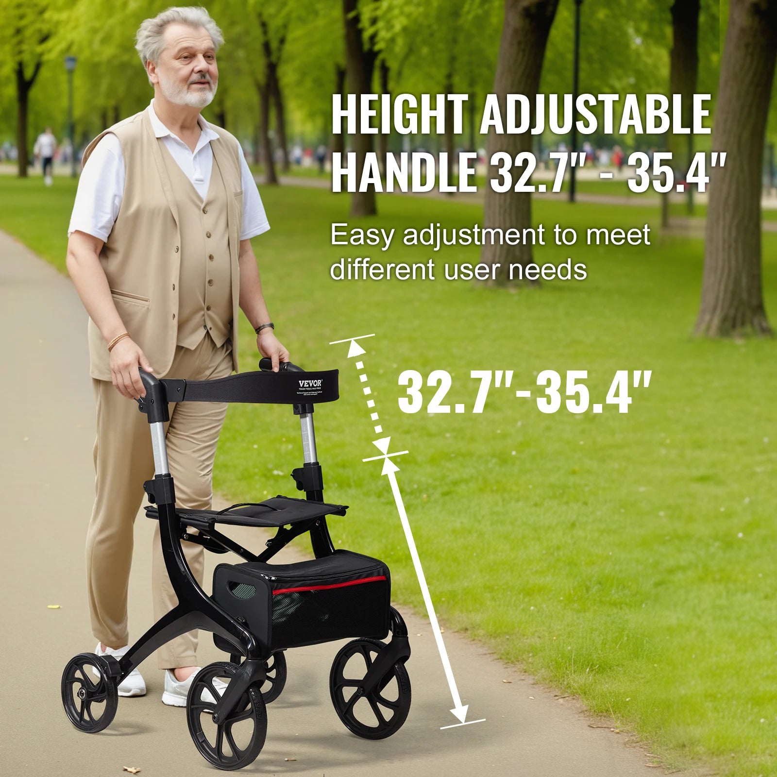 Folding Rollator Walker Seat