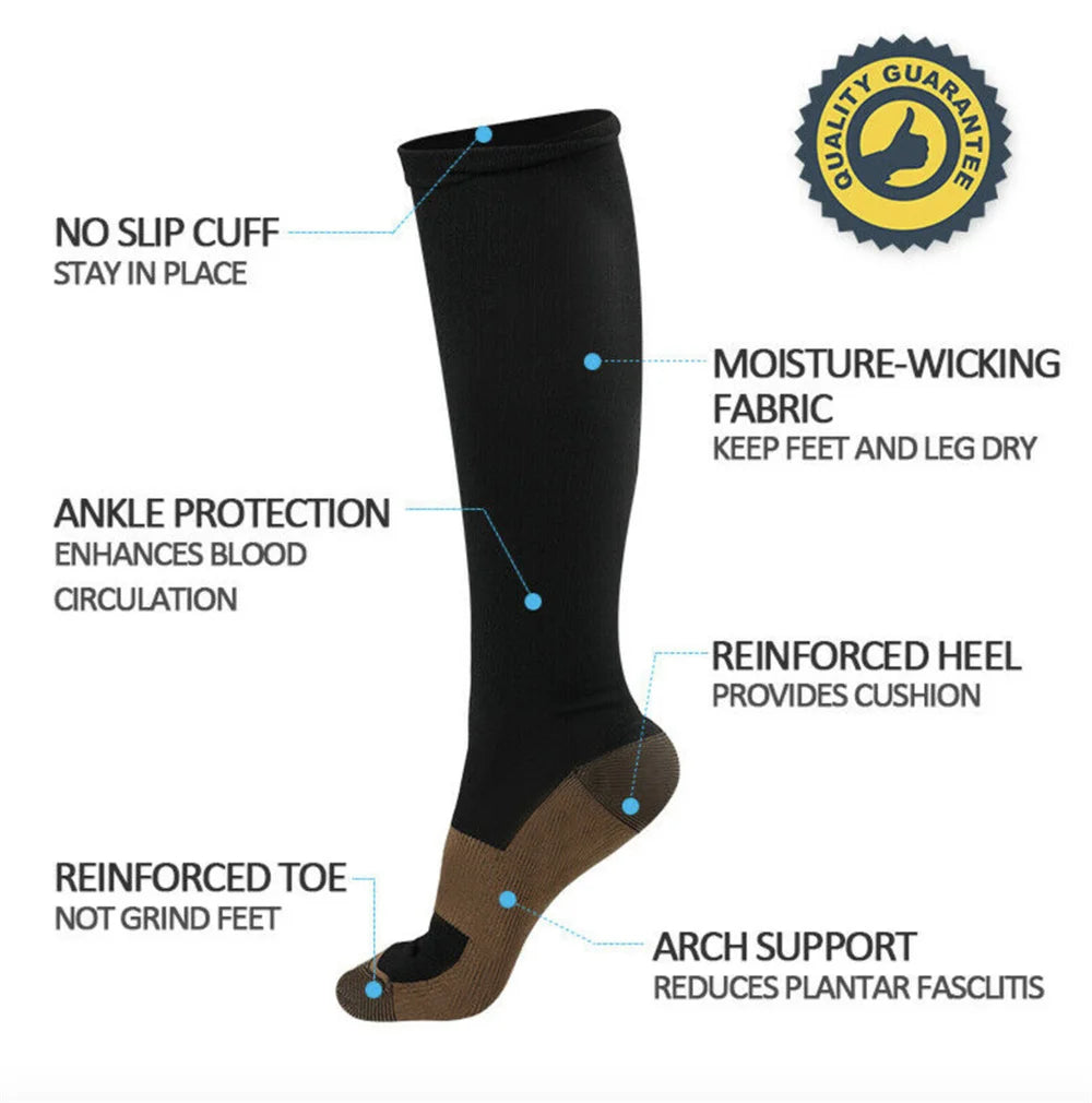 Compression Socks 6 Pairs Set