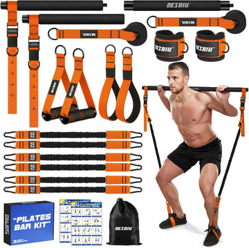 Pilates Bar Equipment Set - Orange
