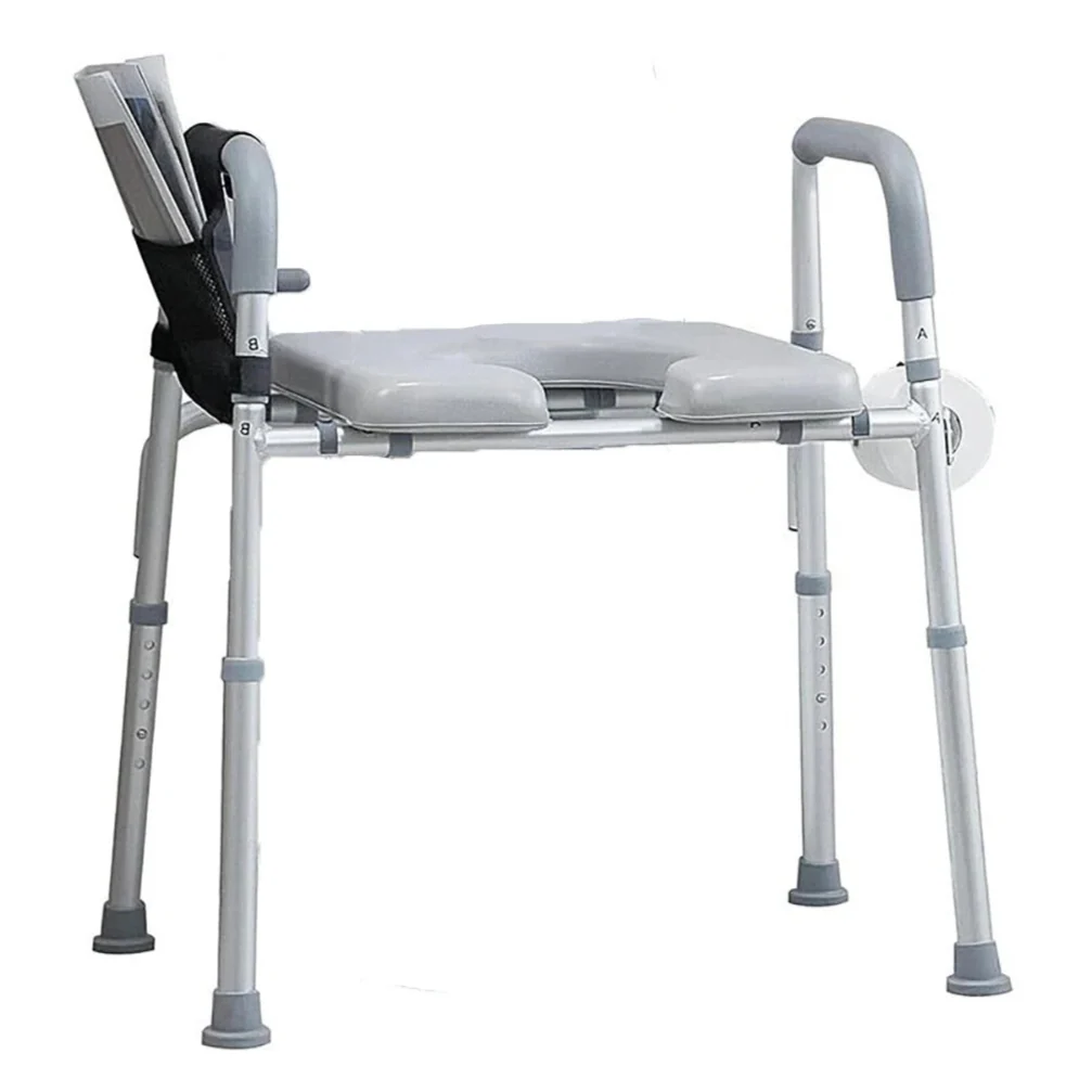 Raised toilet seat with armrest included in the Knee & Hip Surgery Recovery Kit