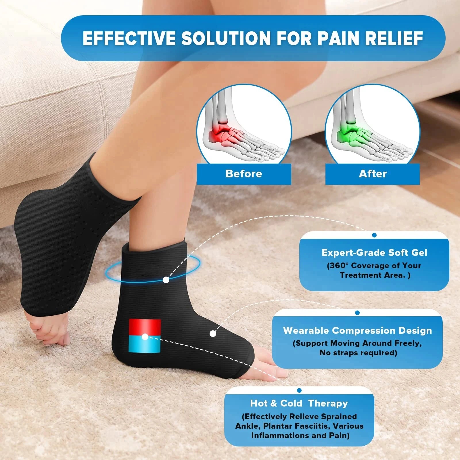 Reusable Feet Gel Ice Pack