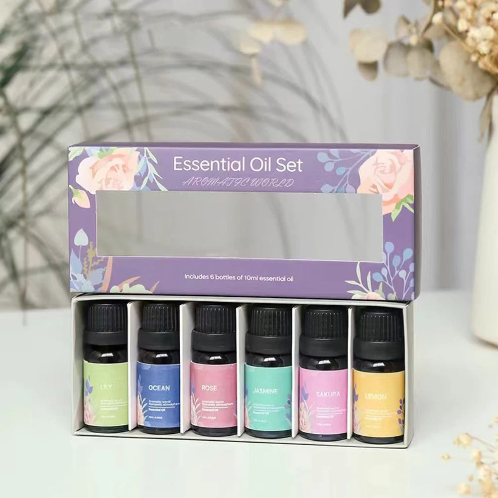 Premium Essential Oil Set (6 Bottles)