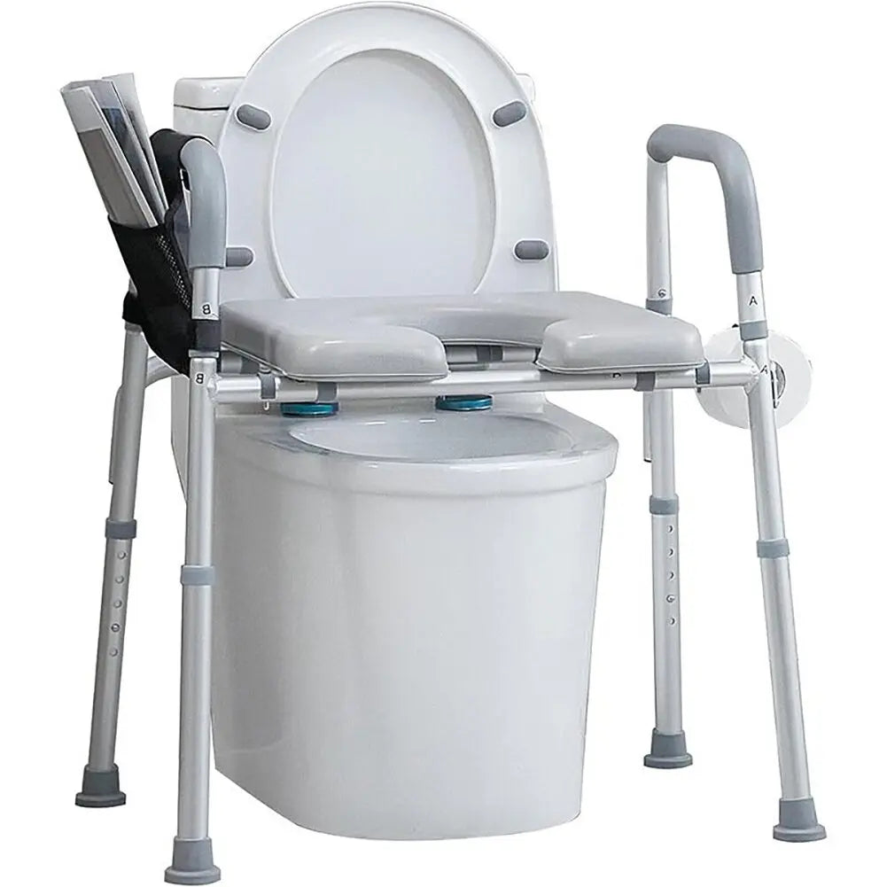 Raised Toilet Seat With Armrest