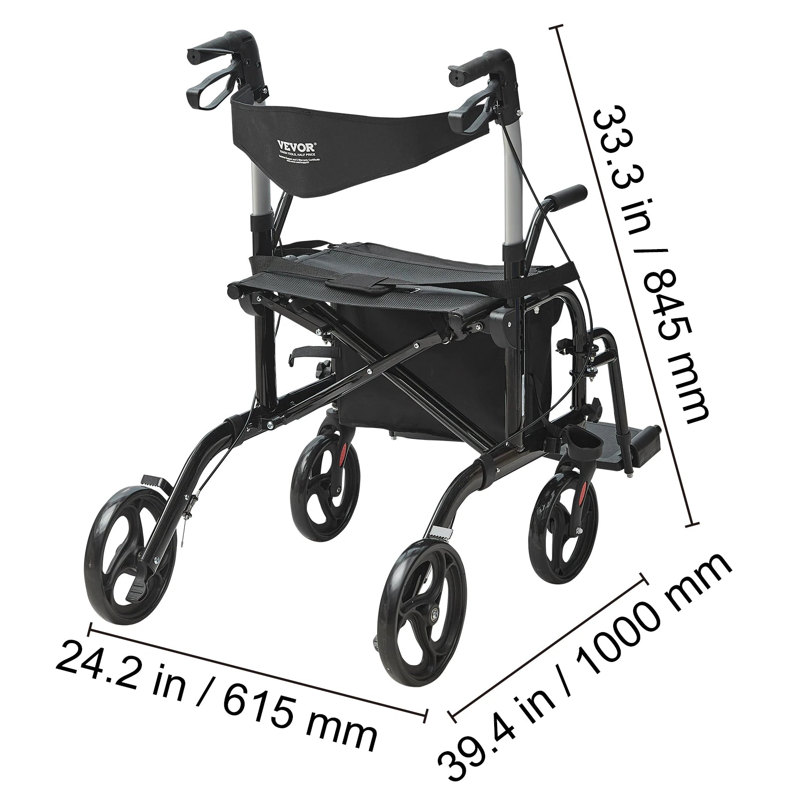 Rollator Walker Transport Chair